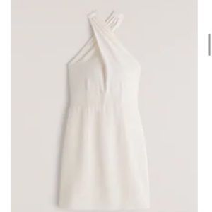 NWT Abercrombie Halter Slip Mini Dress size S, off white